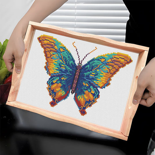 DIY Diamond Painting Decor Wooden Food Tray - Butterfly