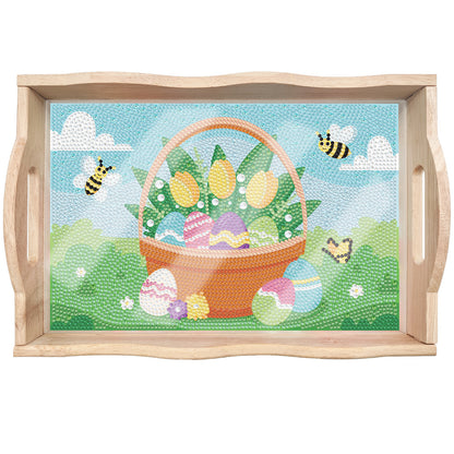 Diamond Painting Wooden Trays With Handle - Easter