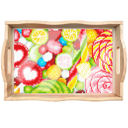 Diamond Painting Wooden Trays With Handle - Fruit