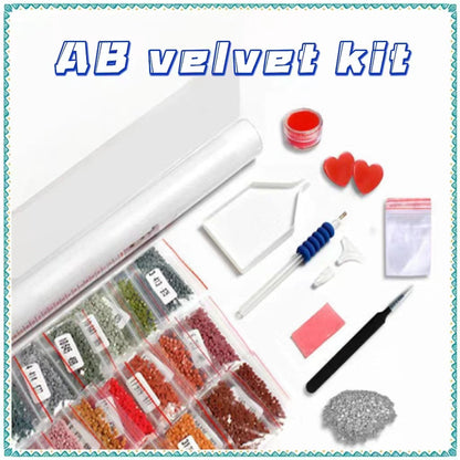 Luxury AB Velvet Diamond Painting Kit -Around the campfire