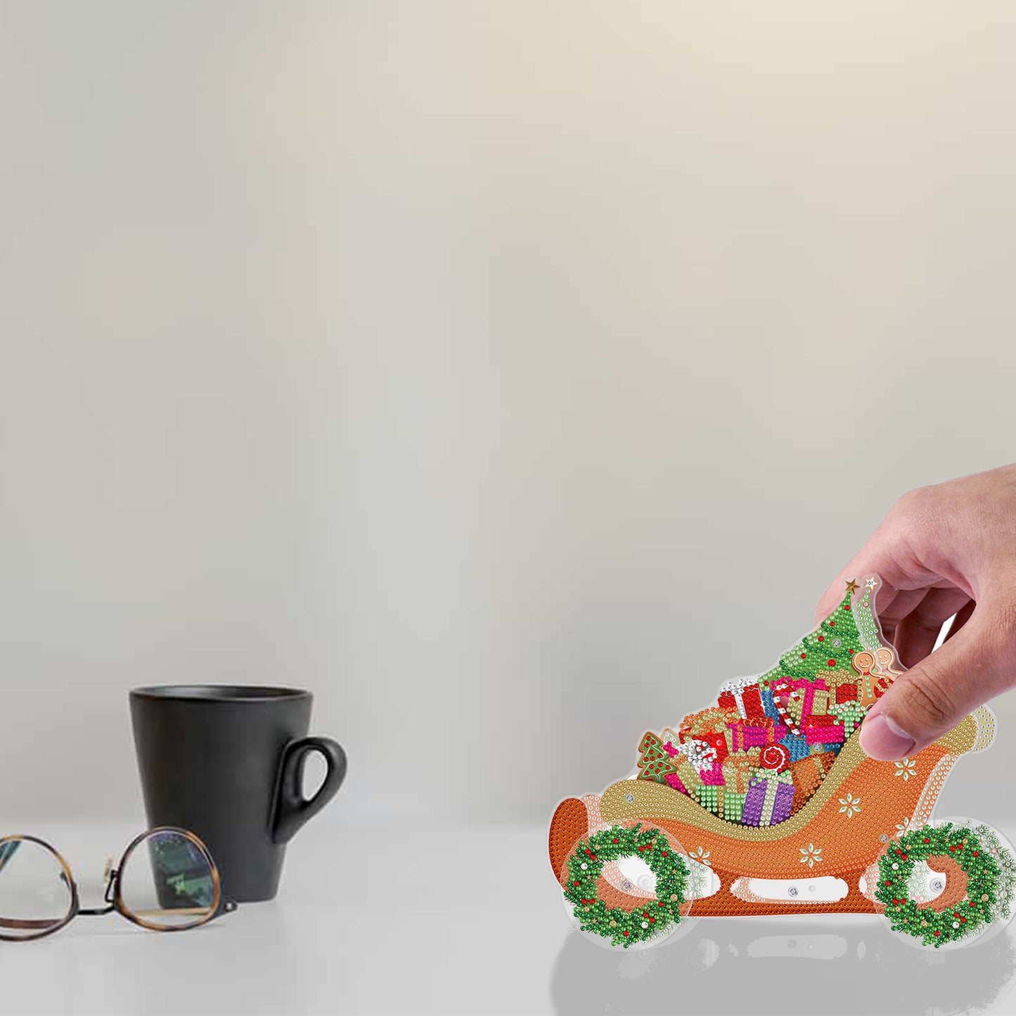 Christmas | Diamond Painting Driving Toy Car | Led Light Pad Decoration