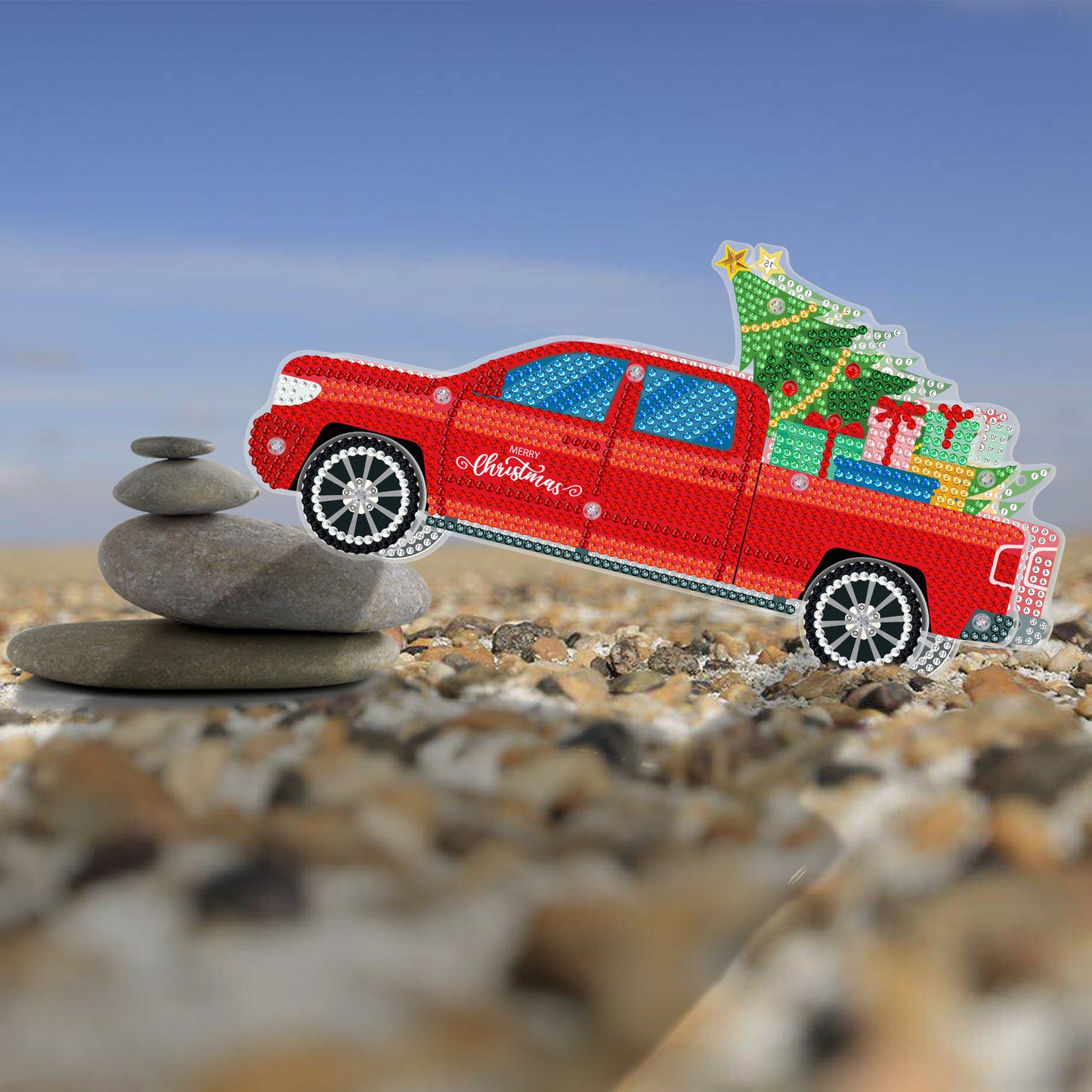 Christmas | Diamond Painting Driving Toy Car | Led Light Pad Decoratio