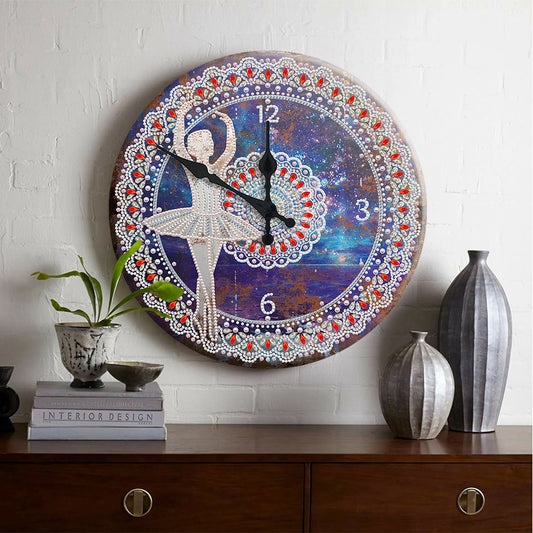 Ballet Clock | Special-shaped Diamond Painting Clock Pendant