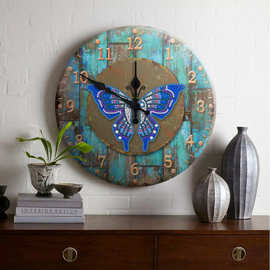 Butterfly Clock | Special-shaped Diamond Painting Clock Pendant