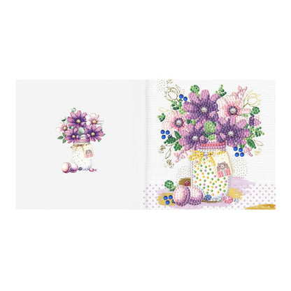 Flowers card | Diamond painting | Eight-piece set