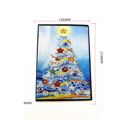 A5 5D Notebook DIY Part Special Shape Rhinestone Diary Book | Christmas tree