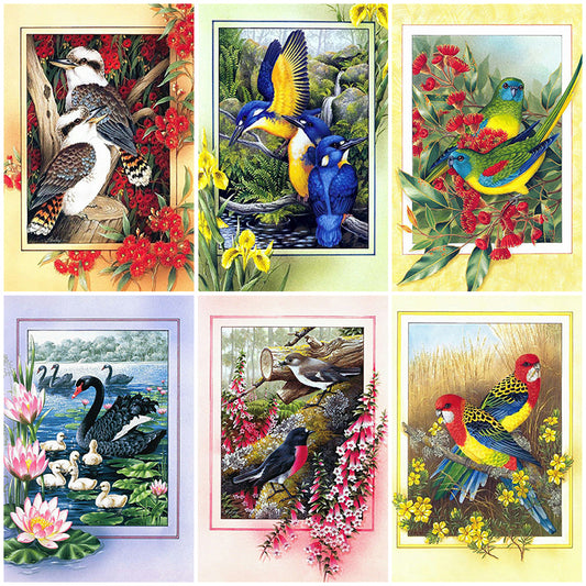 Picture Frame and Bird | Full Round/square Diamond Painting Kits