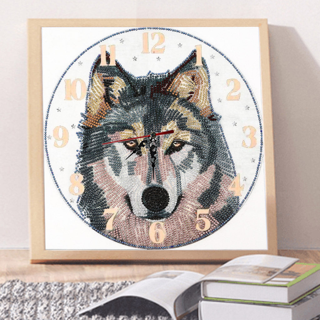 Wolf clock | Special Shaped Diamond Painting Kits