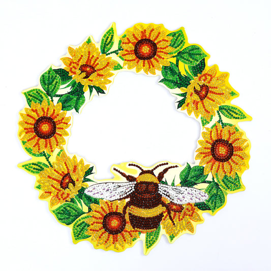 DIY Diamond Painting Wreath - Bee