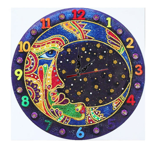 Moon Clock | Special Shaped Diamond Painting Kits