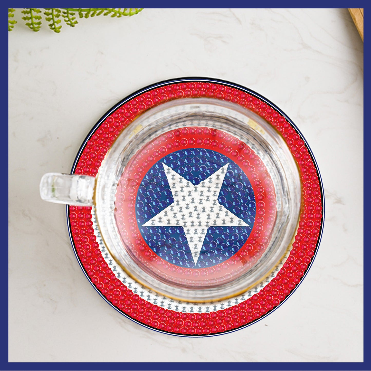 2 pcs set DIY Special Shaped Diamond Painting Coaster | Iron Man