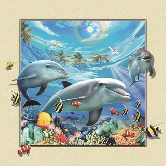 3D Animal Series | Underwater World | Full Round/Square Diamond Painting Kits