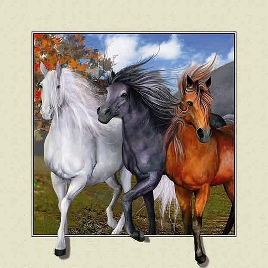 3D Animal Series | Horse | Full Round/Square Diamond Painting Kits