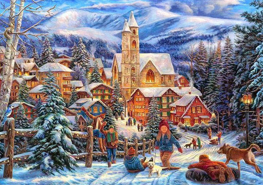 Christmas Collection | Landscape | Full Round/Square Diamond Painting Kits