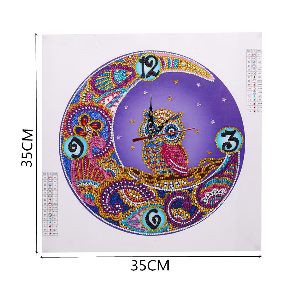Owl Clock  | Special Shaped Diamond Painting Kits