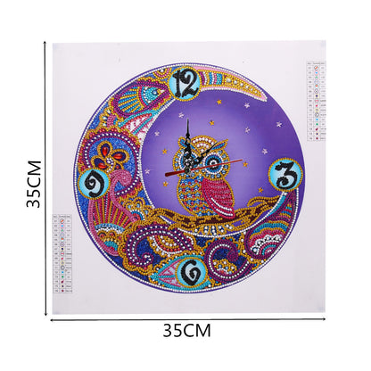 Owl Clock  | Special Shaped Diamond Painting Kits