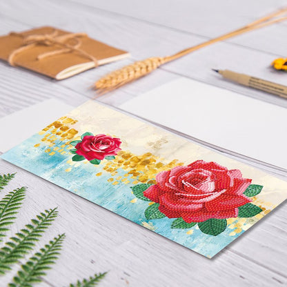 Flowers card | Diamond painting | Eight-piece set