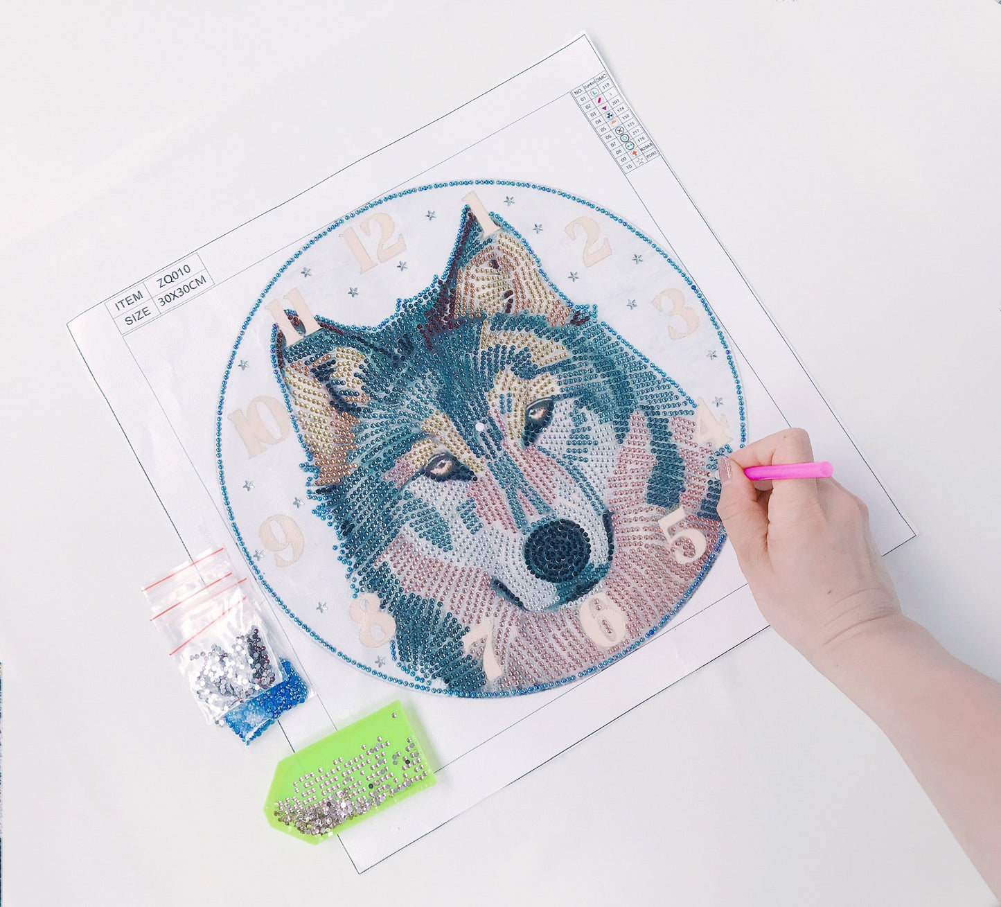 Wolf clock | Special Shaped Diamond Painting Kits