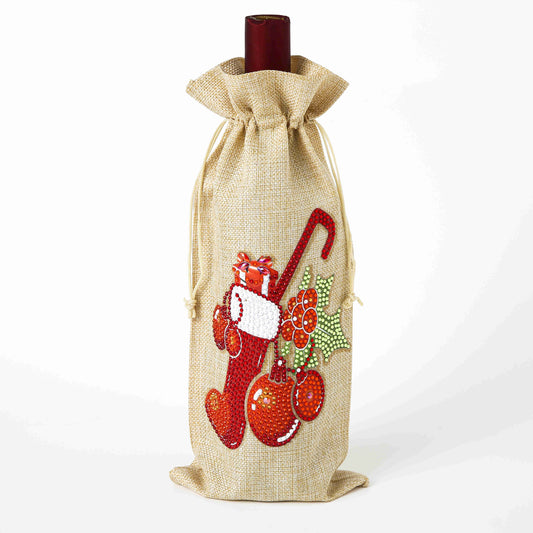 DIY Diamond Wine Gift Bag Decoration | Christmas socks