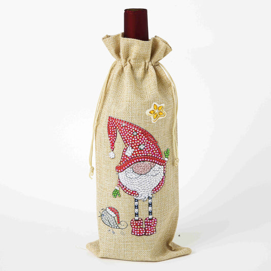 DIY Diamond Wine Gift Bag Decoration | Christmas Goblin