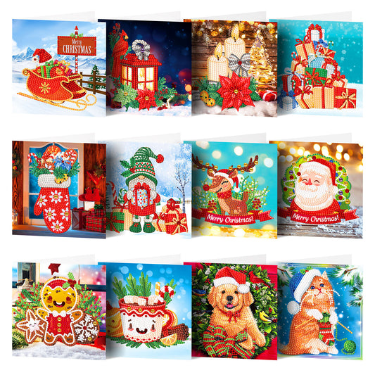 Christmas series Card | Diamond painting | Twelve-piece set