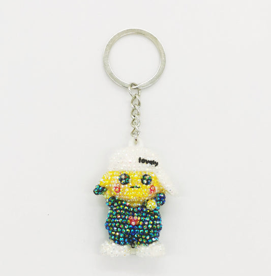 DIY  Pikachu Keychain - Crystal Rhinestone（No glue）