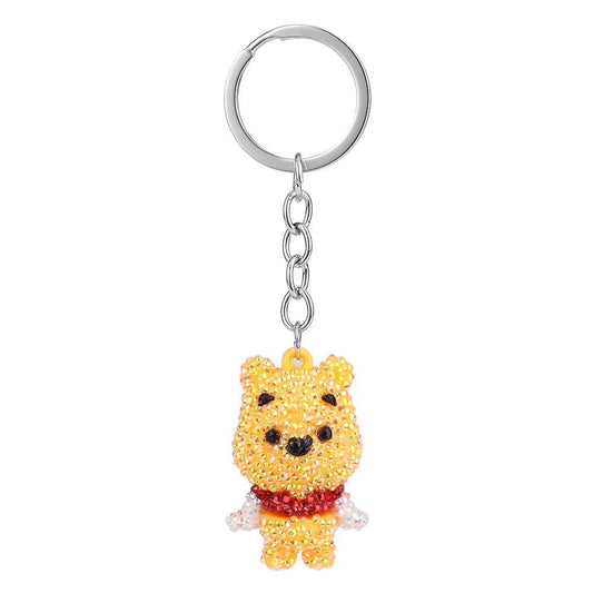 DIY  Winnie the Pooh Keychain - Crystal Rhinestone（No glue）