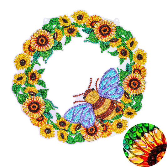 DIY Diamond Painting Wreath - Honeybee