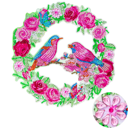DIY Diamond Painting Wreath - Bird