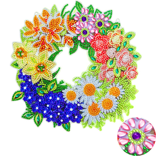DIY Diamond Painting Wreath - Flower
