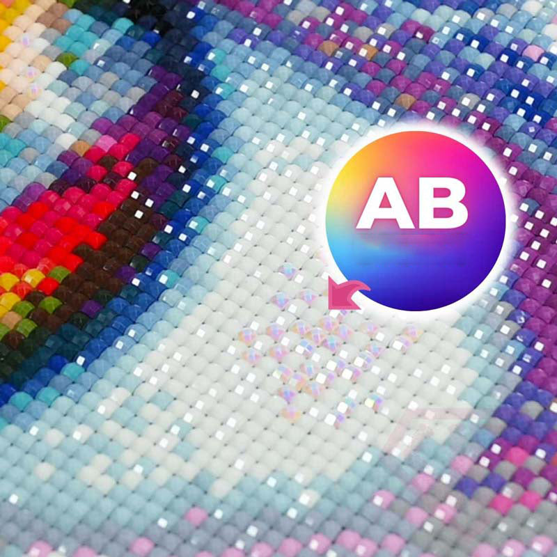 AB luxurious polyester cloth diamond Painting Kits | flag rose