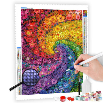 AB luxurious polyester cloth diamond Painting Kits | tiger and beauty