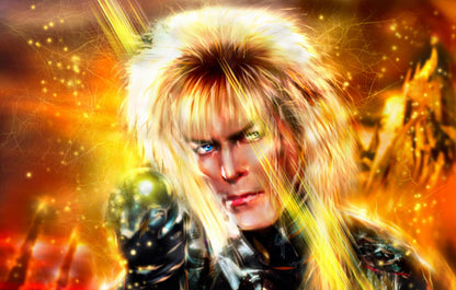 AB luxurious polyester cloth diamond Painting Kits | David Bowie as the goblin king