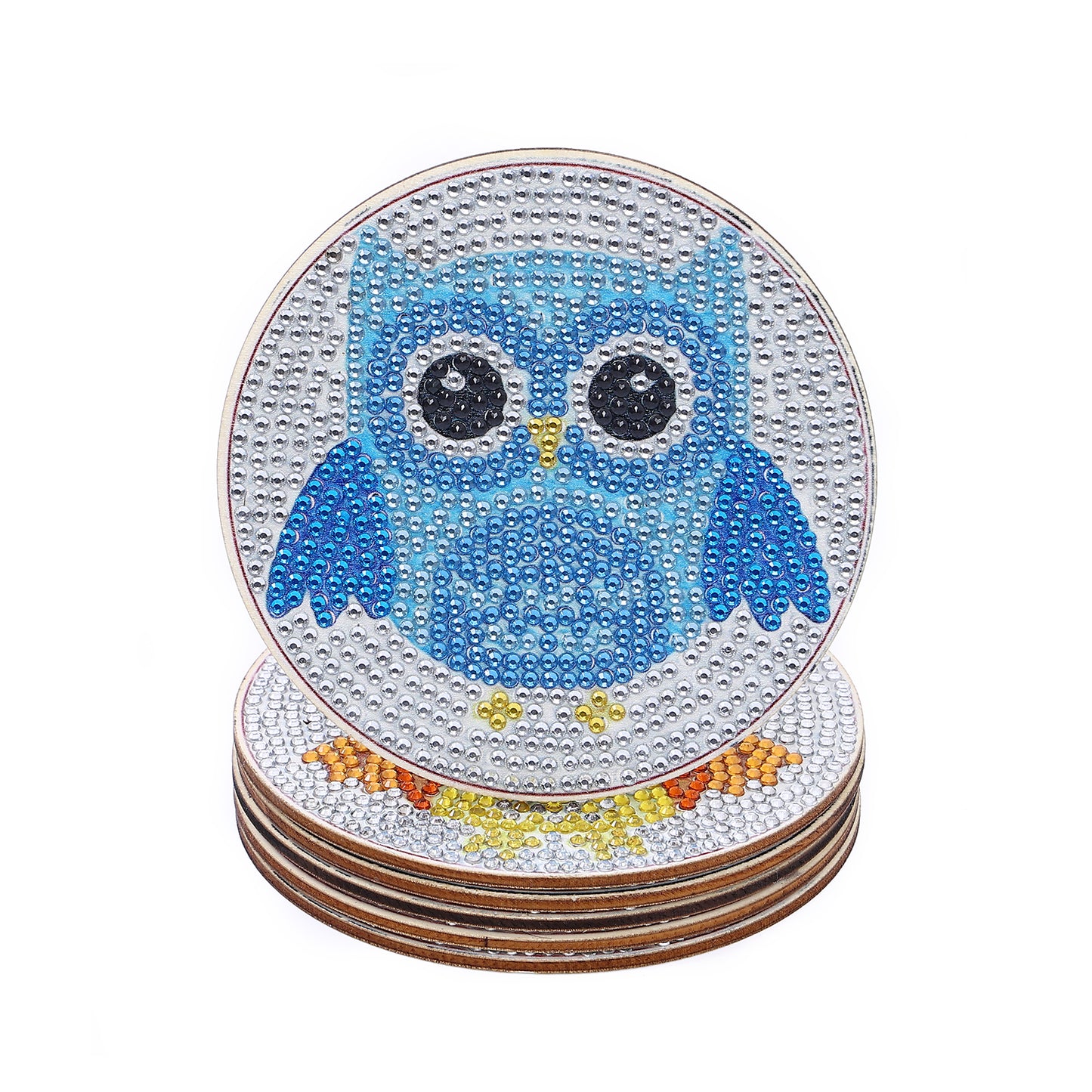 6 pcs set DIY Special Shaped Diamond Painting Coaster | Owl