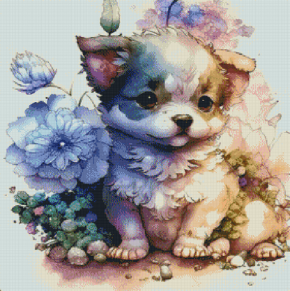 Full Round/Square Diamond Painting Kits | Flower and Dog Collection