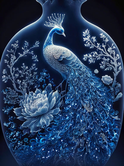 Full Round/Square Diamond Painting Kits | snow peacock
