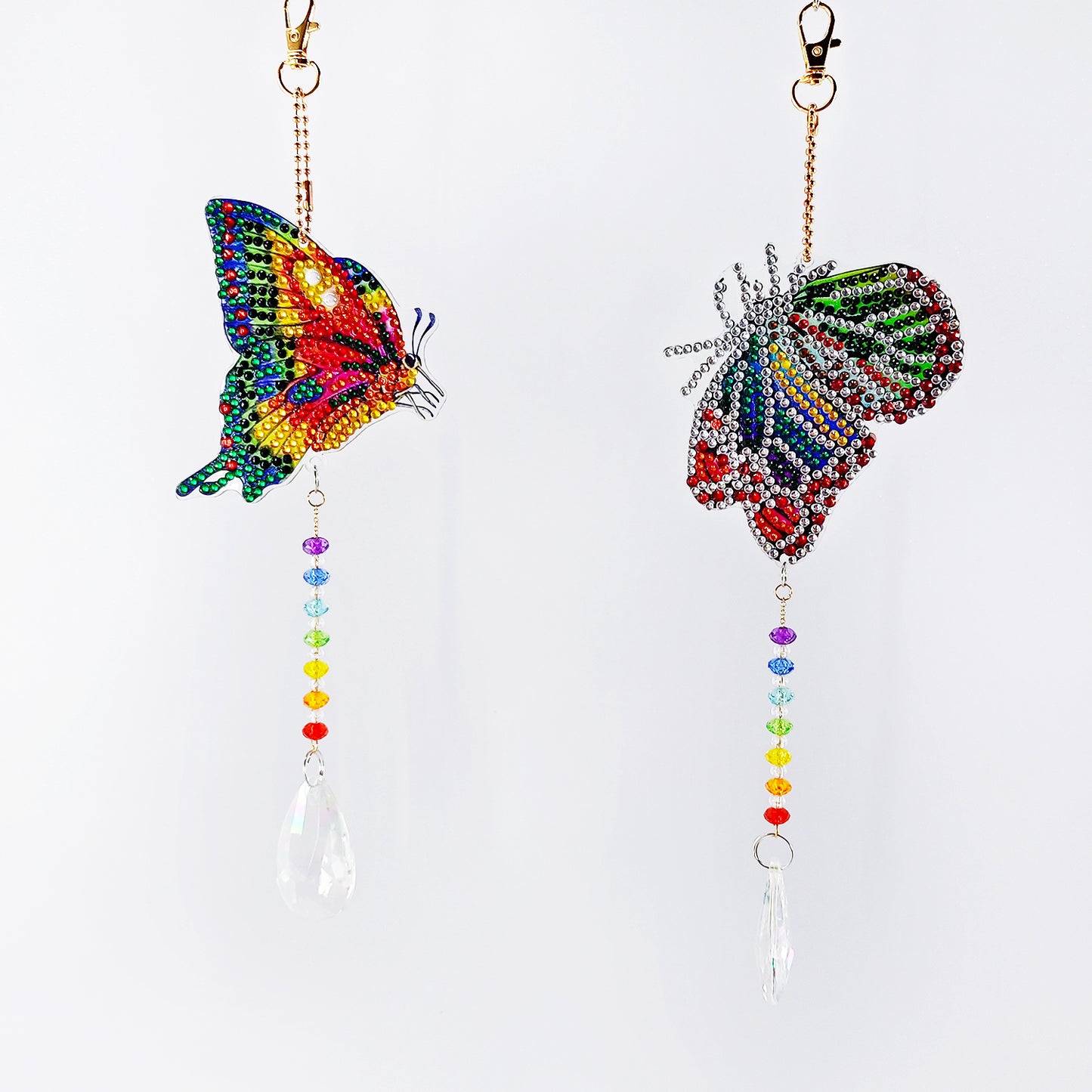 Diamond Painting Prisms Hanging Rainbow | Butterfly | Double Faced Diamonds 2pcs