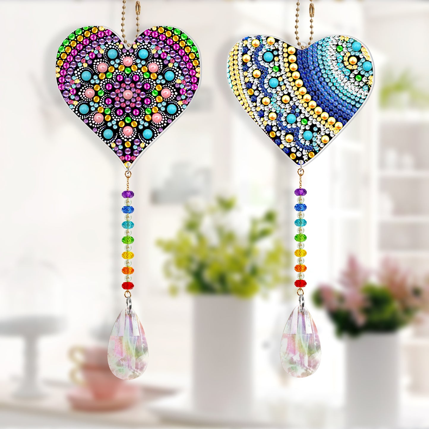 Diamond Painting Prisms Hanging Rainbow | LOVE | Double Faced Diamonds 2pcs